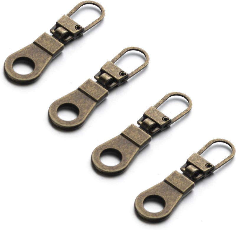 Mizeer Zipper Pull Replacement for Small Holes Zipper, Detachable Zipper Tab Repair for Clothing Jackets Boots Purse - Image 1
